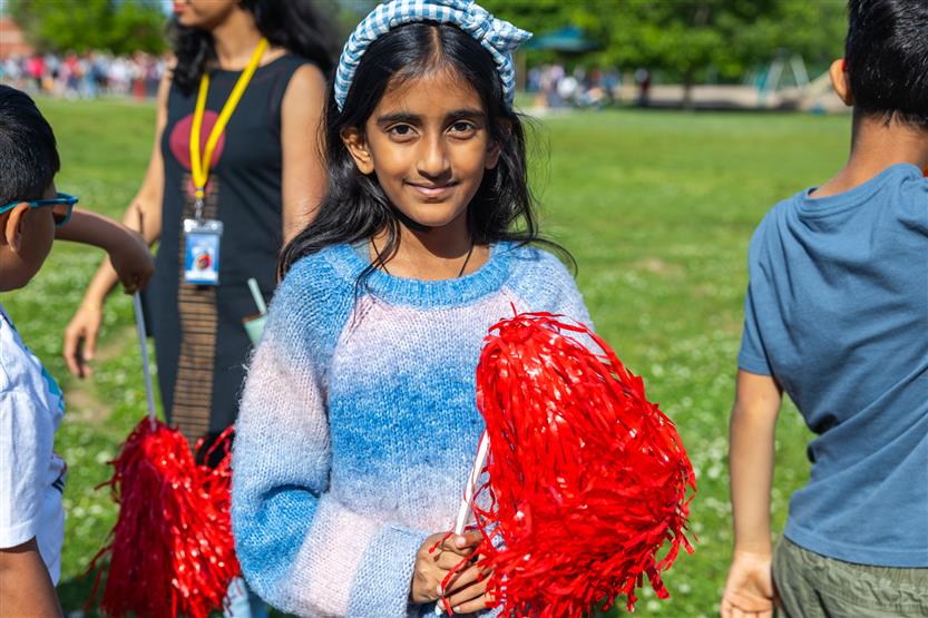 Students participate in flag parade